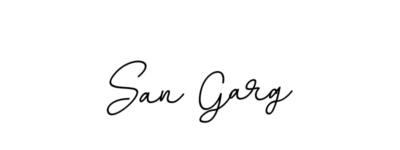 You should practise on your own different ways (BallpointsItalic-DORy9) to write your name (San Garg) in signature. don't let someone else do it for you. San Garg signature style 11 images and pictures png