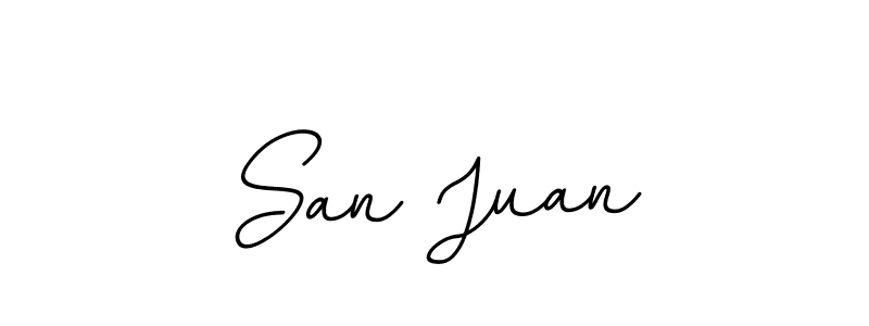 Create a beautiful signature design for name San Juan. With this signature (BallpointsItalic-DORy9) fonts, you can make a handwritten signature for free. San Juan signature style 11 images and pictures png
