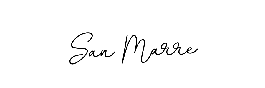 You should practise on your own different ways (BallpointsItalic-DORy9) to write your name (San Marre) in signature. don't let someone else do it for you. San Marre signature style 11 images and pictures png