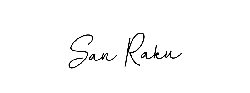 The best way (BallpointsItalic-DORy9) to make a short signature is to pick only two or three words in your name. The name San Raku include a total of six letters. For converting this name. San Raku signature style 11 images and pictures png