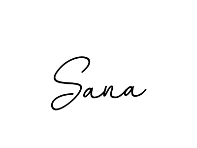 Make a beautiful signature design for name Sana. With this signature (BallpointsItalic-DORy9) style, you can create a handwritten signature for free. Sana signature style 11 images and pictures png