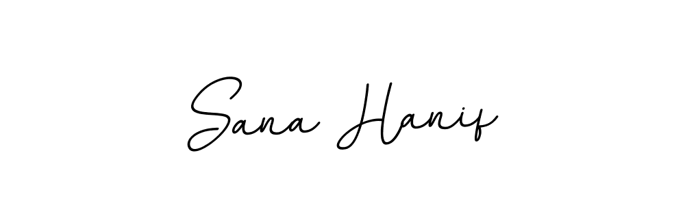 Use a signature maker to create a handwritten signature online. With this signature software, you can design (BallpointsItalic-DORy9) your own signature for name Sana Hanif. Sana Hanif signature style 11 images and pictures png