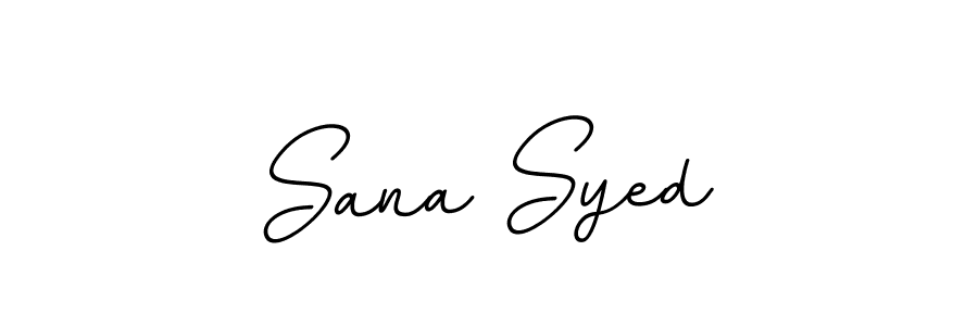 Make a beautiful signature design for name Sana Syed. With this signature (BallpointsItalic-DORy9) style, you can create a handwritten signature for free. Sana Syed signature style 11 images and pictures png