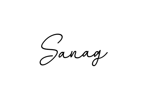 How to make Sanag name signature. Use BallpointsItalic-DORy9 style for creating short signs online. This is the latest handwritten sign. Sanag signature style 11 images and pictures png