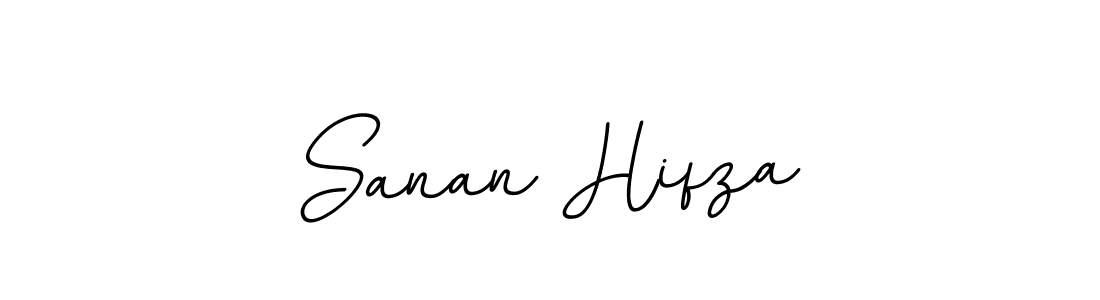 How to make Sanan Hifza name signature. Use BallpointsItalic-DORy9 style for creating short signs online. This is the latest handwritten sign. Sanan Hifza signature style 11 images and pictures png