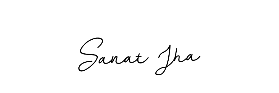 You should practise on your own different ways (BallpointsItalic-DORy9) to write your name (Sanat Jha) in signature. don't let someone else do it for you. Sanat Jha signature style 11 images and pictures png
