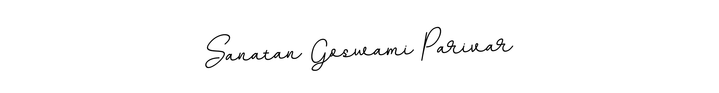 BallpointsItalic-DORy9 is a professional signature style that is perfect for those who want to add a touch of class to their signature. It is also a great choice for those who want to make their signature more unique. Get Sanatan Goswami Parivar name to fancy signature for free. Sanatan Goswami Parivar signature style 11 images and pictures png