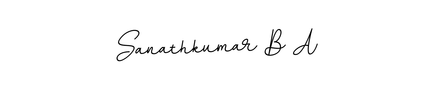 Make a beautiful signature design for name Sanathkumar B A. Use this online signature maker to create a handwritten signature for free. Sanathkumar B A signature style 11 images and pictures png