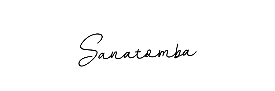 You should practise on your own different ways (BallpointsItalic-DORy9) to write your name (Sanatomba) in signature. don't let someone else do it for you. Sanatomba signature style 11 images and pictures png