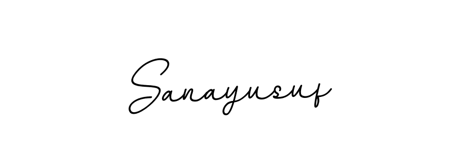 How to make Sanayusuf name signature. Use BallpointsItalic-DORy9 style for creating short signs online. This is the latest handwritten sign. Sanayusuf signature style 11 images and pictures png