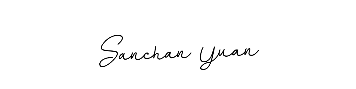 You should practise on your own different ways (BallpointsItalic-DORy9) to write your name (Sanchan Yuan) in signature. don't let someone else do it for you. Sanchan Yuan signature style 11 images and pictures png