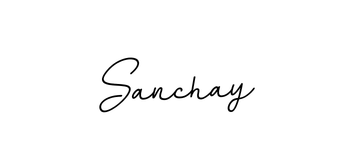 Use a signature maker to create a handwritten signature online. With this signature software, you can design (BallpointsItalic-DORy9) your own signature for name Sanchay. Sanchay signature style 11 images and pictures png