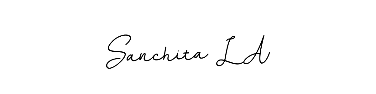 Sanchita L A stylish signature style. Best Handwritten Sign (BallpointsItalic-DORy9) for my name. Handwritten Signature Collection Ideas for my name Sanchita L A. Sanchita L A signature style 11 images and pictures png