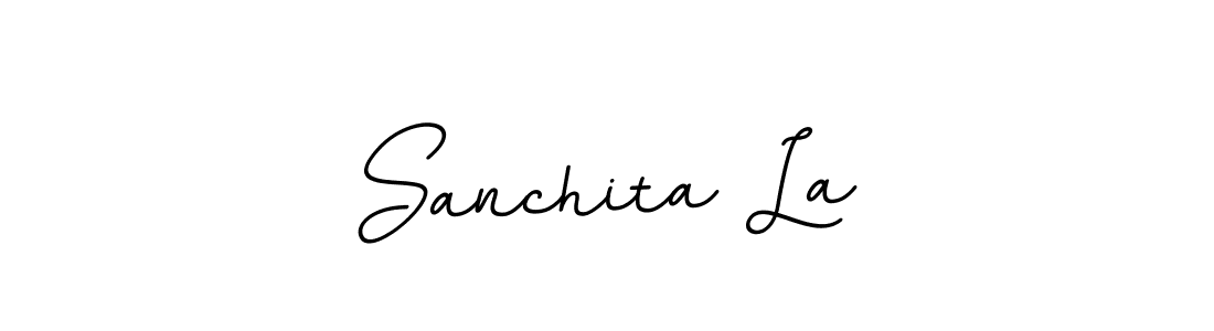 Make a beautiful signature design for name Sanchita La. With this signature (BallpointsItalic-DORy9) style, you can create a handwritten signature for free. Sanchita La signature style 11 images and pictures png