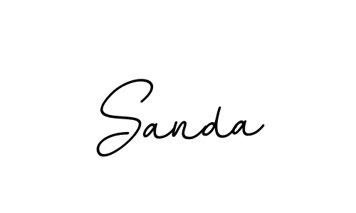 Use a signature maker to create a handwritten signature online. With this signature software, you can design (BallpointsItalic-DORy9) your own signature for name Sanda. Sanda signature style 11 images and pictures png