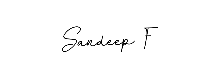 Create a beautiful signature design for name Sandeep F. With this signature (BallpointsItalic-DORy9) fonts, you can make a handwritten signature for free. Sandeep F signature style 11 images and pictures png