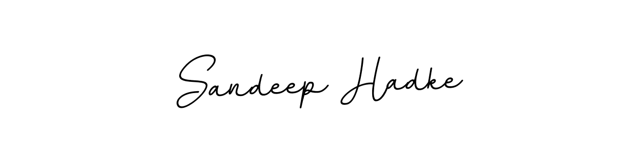 How to make Sandeep Hadke name signature. Use BallpointsItalic-DORy9 style for creating short signs online. This is the latest handwritten sign. Sandeep Hadke signature style 11 images and pictures png