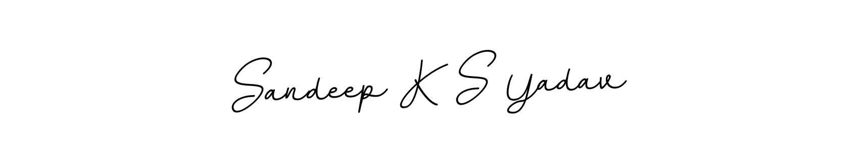 The best way (BallpointsItalic-DORy9) to make a short signature is to pick only two or three words in your name. The name Sandeep K S Yadav include a total of six letters. For converting this name. Sandeep K S Yadav signature style 11 images and pictures png