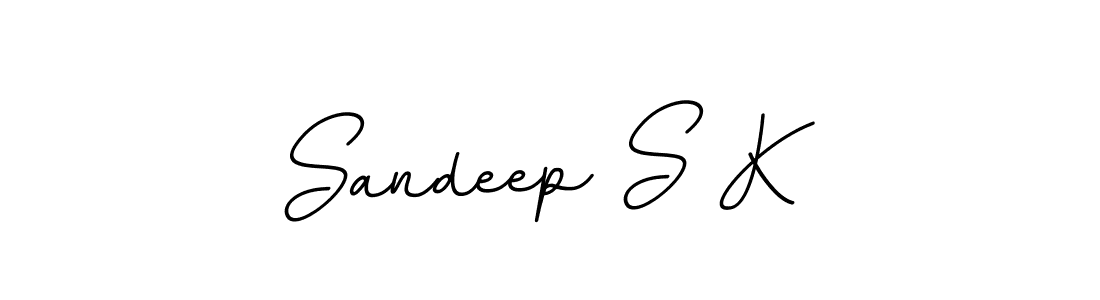 Create a beautiful signature design for name Sandeep S K. With this signature (BallpointsItalic-DORy9) fonts, you can make a handwritten signature for free. Sandeep S K signature style 11 images and pictures png