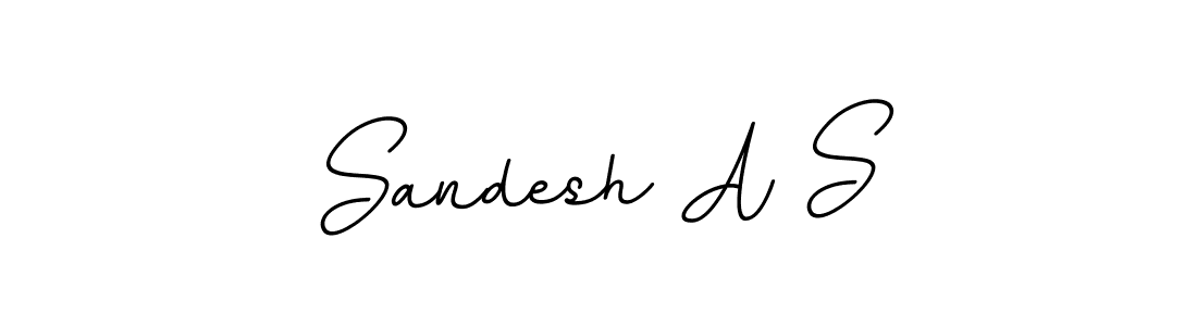 The best way (BallpointsItalic-DORy9) to make a short signature is to pick only two or three words in your name. The name Sandesh A S include a total of six letters. For converting this name. Sandesh A S signature style 11 images and pictures png