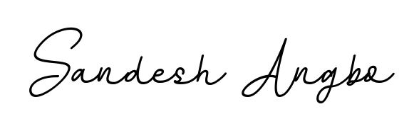 Create a personalized artistic stamp with Sandesh Angbo in BallpointsItalic-DORy9 font. Perfect for visual artists, designers, and influencers. Sandesh Angbo signature style 11 images and pictures png