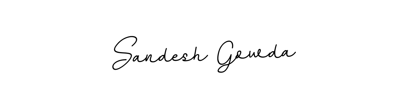 Use a signature maker to create a handwritten signature online. With this signature software, you can design (BallpointsItalic-DORy9) your own signature for name Sandesh Gowda. Sandesh Gowda signature style 11 images and pictures png
