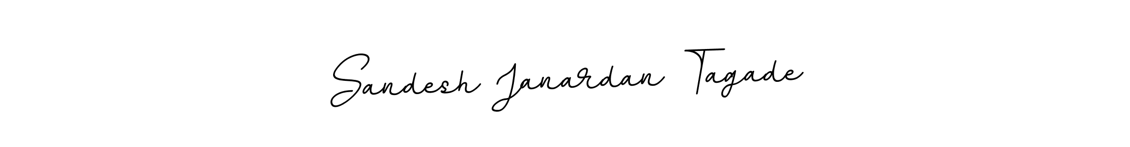 The best way (BallpointsItalic-DORy9) to make a short signature is to pick only two or three words in your name. The name Sandesh Janardan Tagade include a total of six letters. For converting this name. Sandesh Janardan Tagade signature style 11 images and pictures png