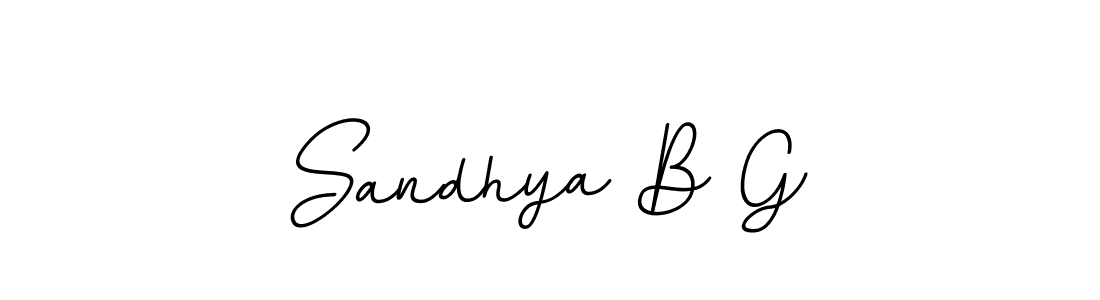 You should practise on your own different ways (BallpointsItalic-DORy9) to write your name (Sandhya B G) in signature. don't let someone else do it for you. Sandhya B G signature style 11 images and pictures png