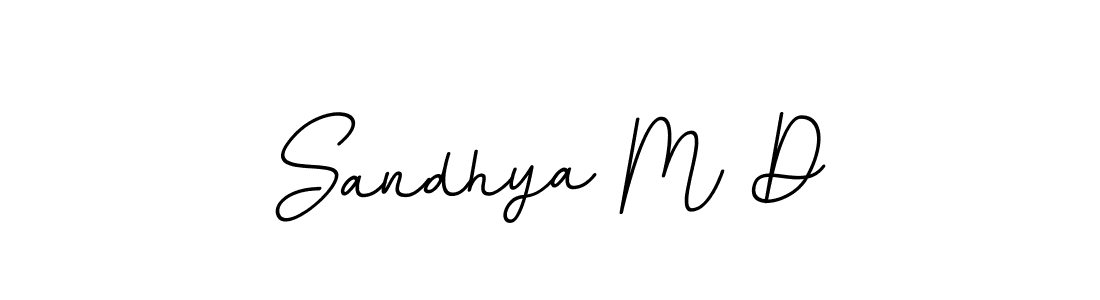 Sandhya M D stylish signature style. Best Handwritten Sign (BallpointsItalic-DORy9) for my name. Handwritten Signature Collection Ideas for my name Sandhya M D. Sandhya M D signature style 11 images and pictures png