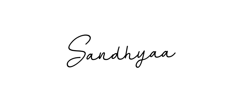 Use a signature maker to create a handwritten signature online. With this signature software, you can design (BallpointsItalic-DORy9) your own signature for name Sandhyaa. Sandhyaa signature style 11 images and pictures png