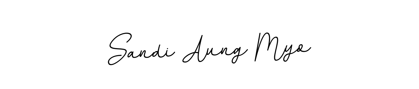 Sandi Aung Myo stylish signature style. Best Handwritten Sign (BallpointsItalic-DORy9) for my name. Handwritten Signature Collection Ideas for my name Sandi Aung Myo. Sandi Aung Myo signature style 11 images and pictures png