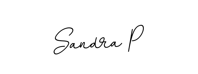 How to make Sandra P name signature. Use BallpointsItalic-DORy9 style for creating short signs online. This is the latest handwritten sign. Sandra P signature style 11 images and pictures png