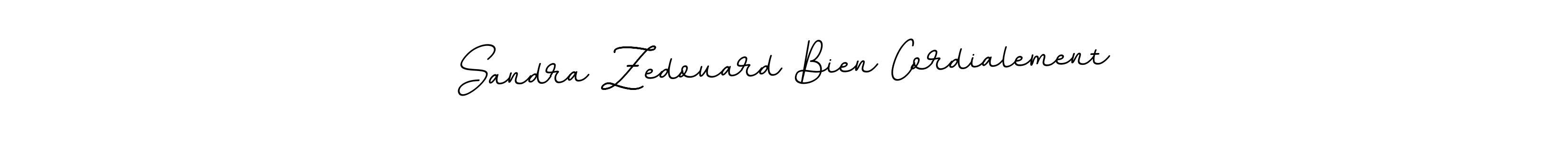 This is the best signature style for the Sandra Zedouard Bien Cordialement name. Also you like these signature font (BallpointsItalic-DORy9). Mix name signature. Sandra Zedouard Bien Cordialement signature style 11 images and pictures png