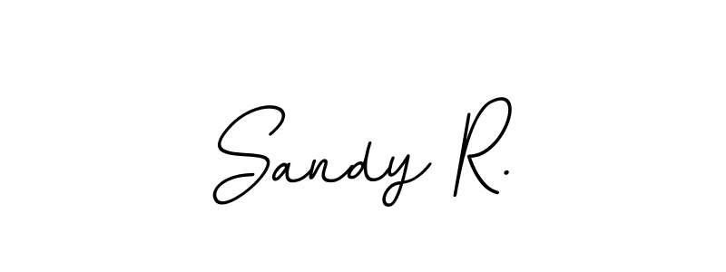 You should practise on your own different ways (BallpointsItalic-DORy9) to write your name (Sandy R.) in signature. don't let someone else do it for you. Sandy R. signature style 11 images and pictures png
