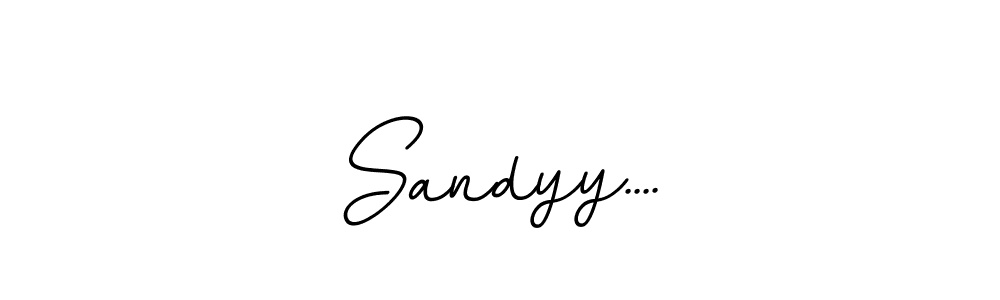 Make a beautiful signature design for name Sandyy..... With this signature (BallpointsItalic-DORy9) style, you can create a handwritten signature for free. Sandyy.... signature style 11 images and pictures png