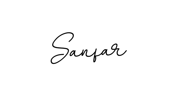 Create a beautiful signature design for name Sanfar. With this signature (BallpointsItalic-DORy9) fonts, you can make a handwritten signature for free. Sanfar signature style 11 images and pictures png