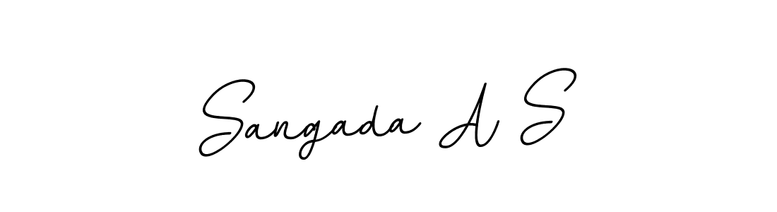 Sangada A S stylish signature style. Best Handwritten Sign (BallpointsItalic-DORy9) for my name. Handwritten Signature Collection Ideas for my name Sangada A S. Sangada A S signature style 11 images and pictures png