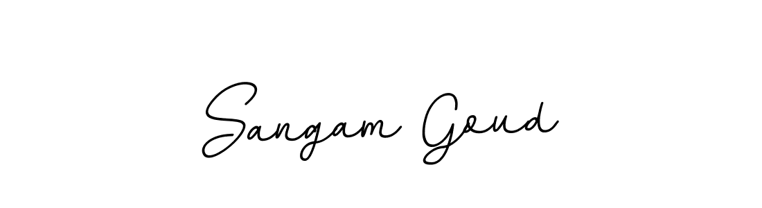 Sangam Goud stylish signature style. Best Handwritten Sign (BallpointsItalic-DORy9) for my name. Handwritten Signature Collection Ideas for my name Sangam Goud. Sangam Goud signature style 11 images and pictures png