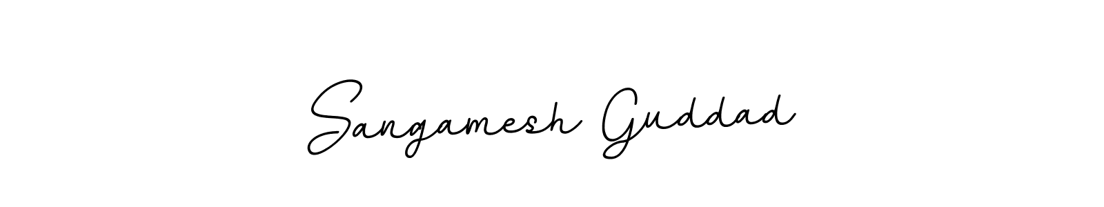How to make Sangamesh Guddad name signature. Use BallpointsItalic-DORy9 style for creating short signs online. This is the latest handwritten sign. Sangamesh Guddad signature style 11 images and pictures png