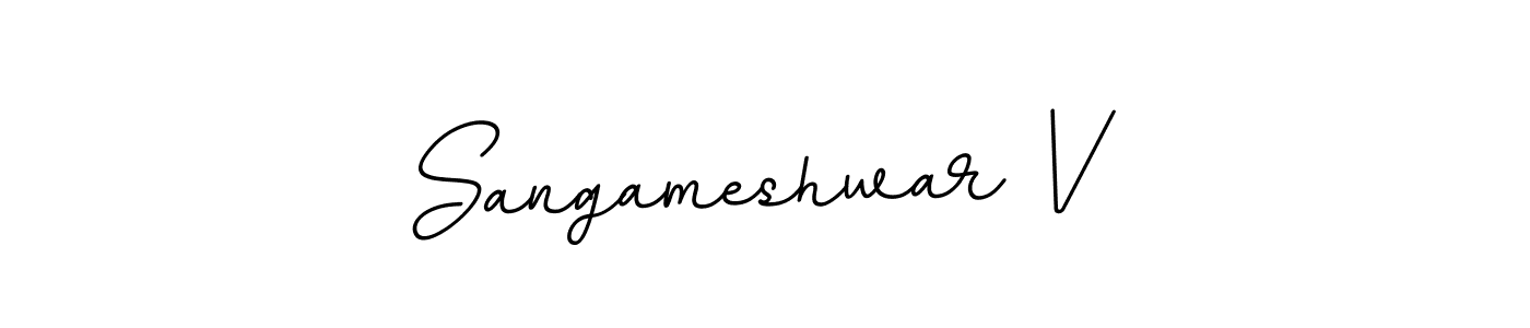 How to make Sangameshwar V name signature. Use BallpointsItalic-DORy9 style for creating short signs online. This is the latest handwritten sign. Sangameshwar V signature style 11 images and pictures png