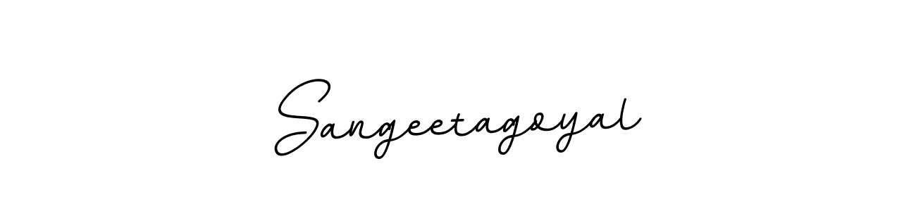 How to make Sangeetagoyal name signature. Use BallpointsItalic-DORy9 style for creating short signs online. This is the latest handwritten sign. Sangeetagoyal signature style 11 images and pictures png