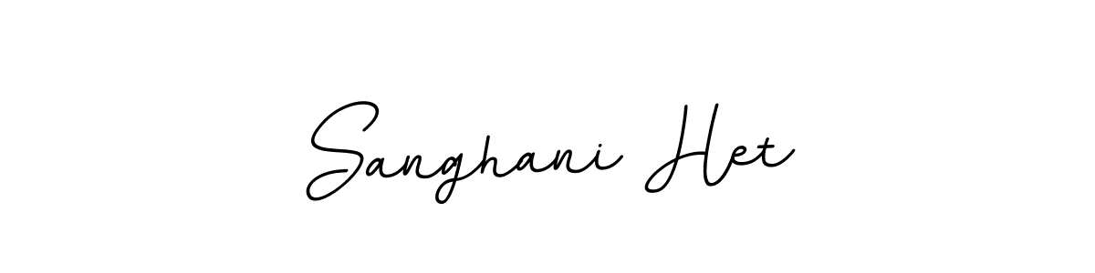 Use a signature maker to create a handwritten signature online. With this signature software, you can design (BallpointsItalic-DORy9) your own signature for name Sanghani Het. Sanghani Het signature style 11 images and pictures png
