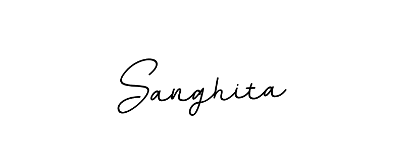 Use a signature maker to create a handwritten signature online. With this signature software, you can design (BallpointsItalic-DORy9) your own signature for name Sanghita. Sanghita signature style 11 images and pictures png