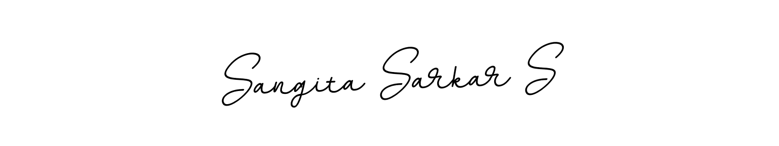 This is the best signature style for the Sangita Sarkar S name. Also you like these signature font (BallpointsItalic-DORy9). Mix name signature. Sangita Sarkar S signature style 11 images and pictures png