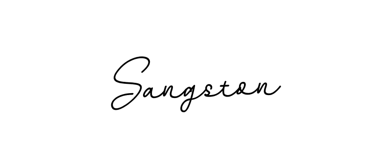Use a signature maker to create a handwritten signature online. With this signature software, you can design (BallpointsItalic-DORy9) your own signature for name Sangston. Sangston signature style 11 images and pictures png