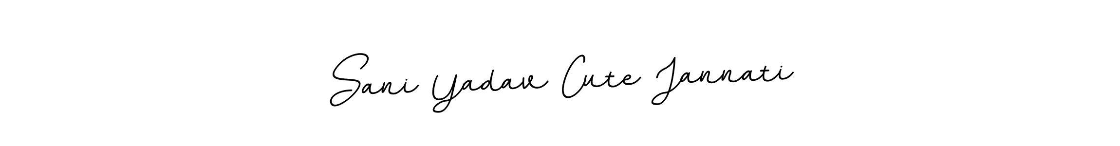Use a signature maker to create a handwritten signature online. With this signature software, you can design (BallpointsItalic-DORy9) your own signature for name Sani Yadav Cute Jannati. Sani Yadav Cute Jannati signature style 11 images and pictures png