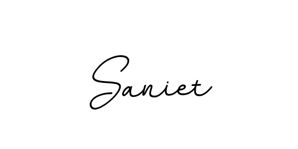Create a beautiful signature design for name Saniet. With this signature (BallpointsItalic-DORy9) fonts, you can make a handwritten signature for free. Saniet signature style 11 images and pictures png