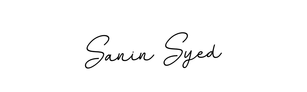 Make a beautiful signature design for name Sanin Syed. With this signature (BallpointsItalic-DORy9) style, you can create a handwritten signature for free. Sanin Syed signature style 11 images and pictures png