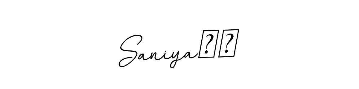 You should practise on your own different ways (BallpointsItalic-DORy9) to write your name (Saniya❤️) in signature. don't let someone else do it for you. Saniya❤️ signature style 11 images and pictures png