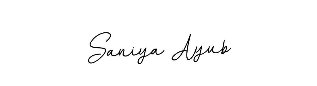 Saniya Ayub stylish signature style. Best Handwritten Sign (BallpointsItalic-DORy9) for my name. Handwritten Signature Collection Ideas for my name Saniya Ayub. Saniya Ayub signature style 11 images and pictures png